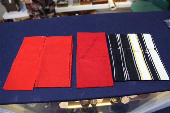 A collection of Swastika arm bands,